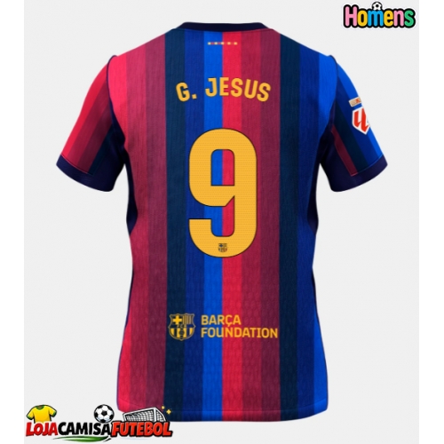 Camisa de Futebol Barcelona Gabriel Jesus #9 Equipamento Principal 2026-27 Manga Curta
